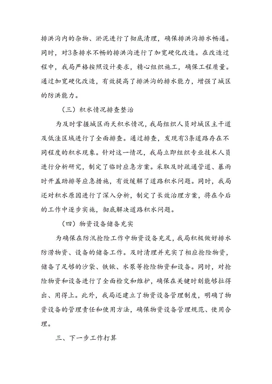 2024年城区排水防涝汛前工作自查情况报告.docx_第3页
