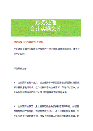 财会实操-企业清算的报表模板.docx