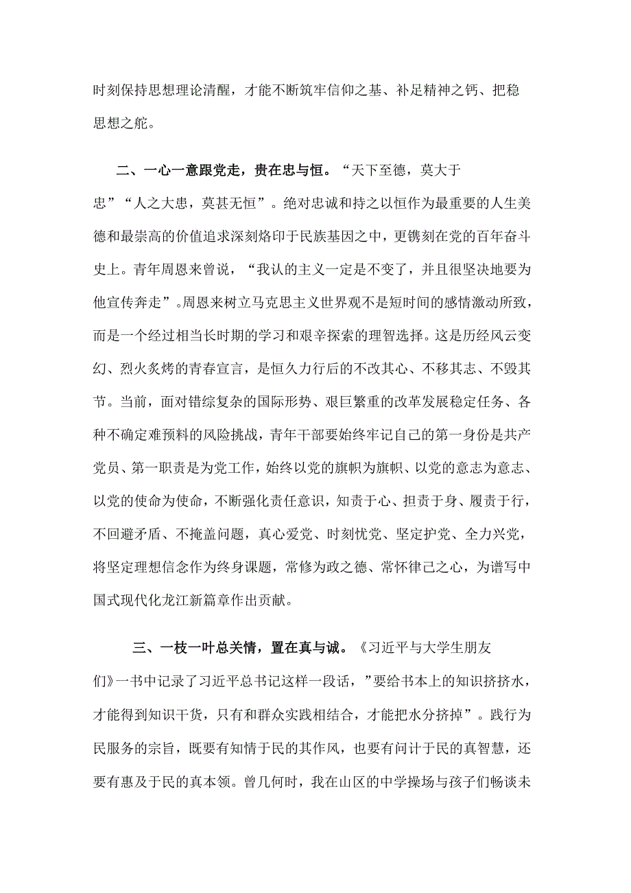 2024在纪检监察机关党支部青年干部座谈会上的发言范文.docx_第2页