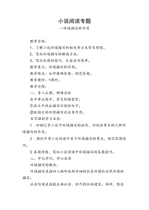 小说阅读-环境描写.docx