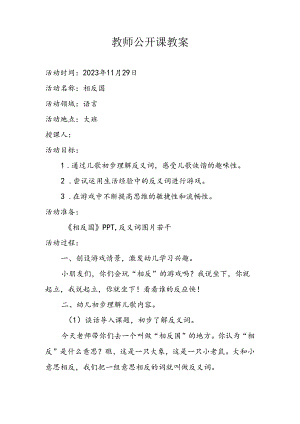 教师公开课教案相反国11.29日docx.docx