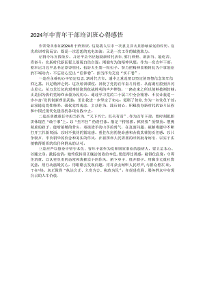 2024年中青年干部培训班心得感悟.docx