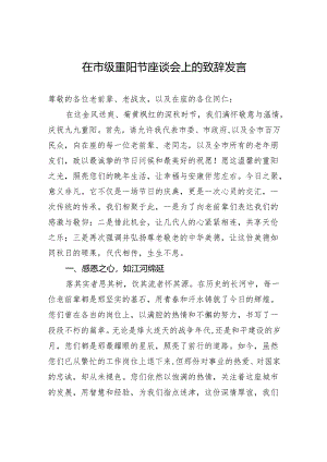 在市级重阳节座谈会上的致辞发言.docx