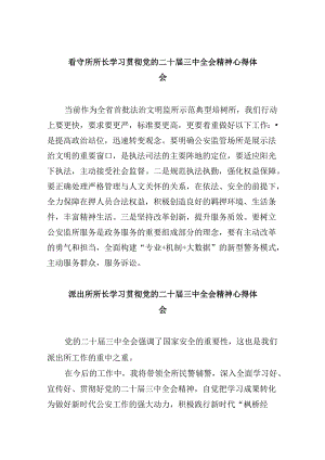 看守所所长学习贯彻党的二十届三中全会精神心得体会8篇（最新版）.docx