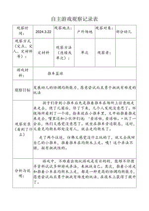 3.22自主游戏观察记录表（推车、篮球）doc.docx