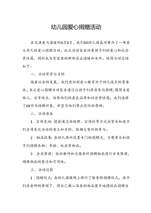 幼儿园爱心捐赠活动总结.docx