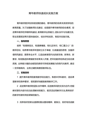 青年教师快速成长实施方案.docx