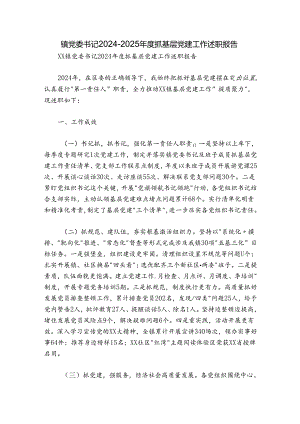 镇党委书记2024-2025年度抓基层党建工作述职报告_1.docx