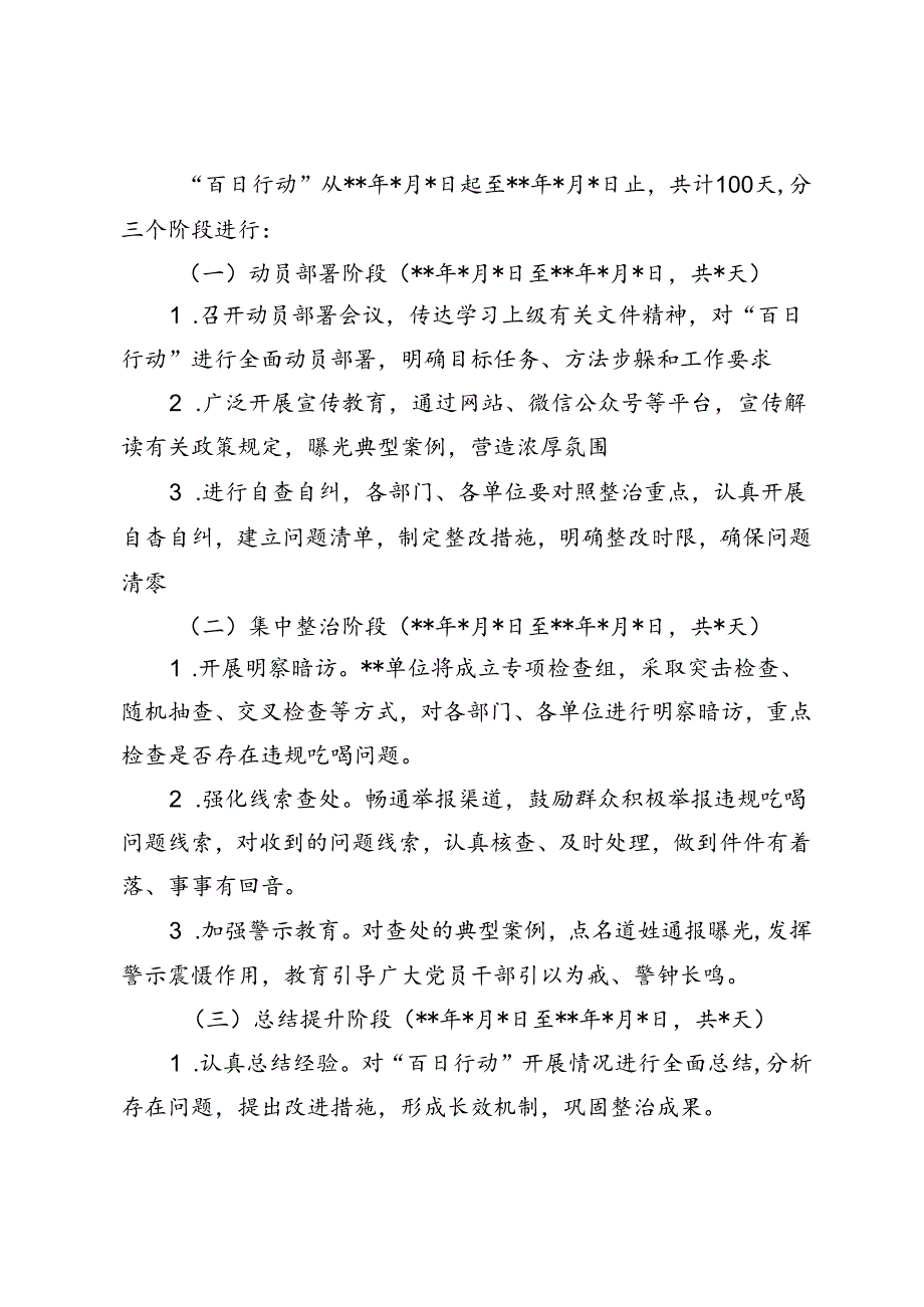 在理论中心组关于深入整治违规吃喝问题的研讨发言材料（违规吃喝专项整治“百日活动”行动实施方案）.docx_第3页