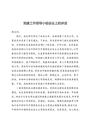 党建工作领导小组会议上的讲话.docx
