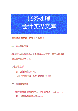 做账实操-扶贫项目的账务处理实例.docx