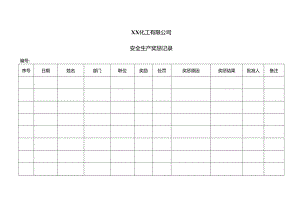 XX化工有限公司安全生产奖惩记录（2024年）.docx