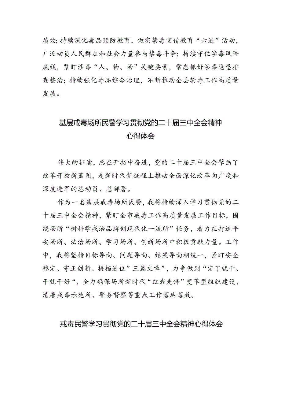 禁毒大队大队长学习二十届三中全会精神心得体会（共五篇）.docx_第3页