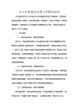 人大代表建议办理工作情况总结.docx