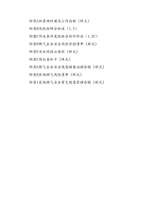 城镇燃气安全风险矩阵、作业条件危险性分析评价法、管控清单、隐患排查治理台账.docx