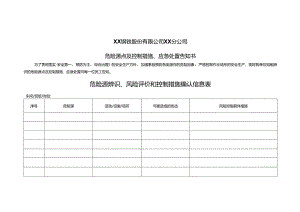 XX钢铁股份有限公司XX分公司危险源点及控制措施、应急处置告知书（2024年）.docx