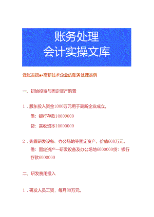 做账实操-高新技术企业的账务处理实例.docx
