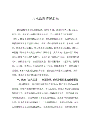 污水治理情况汇报.docx