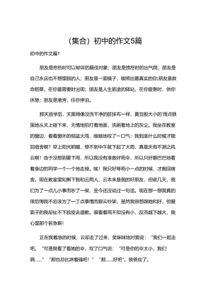 (集合)初中的作文5篇.docx