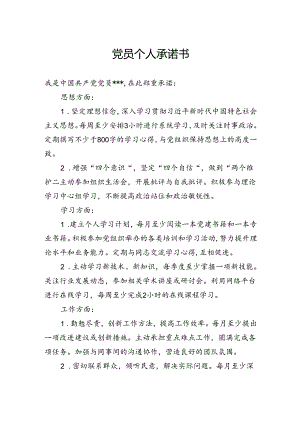 党员个人承诺书.docx