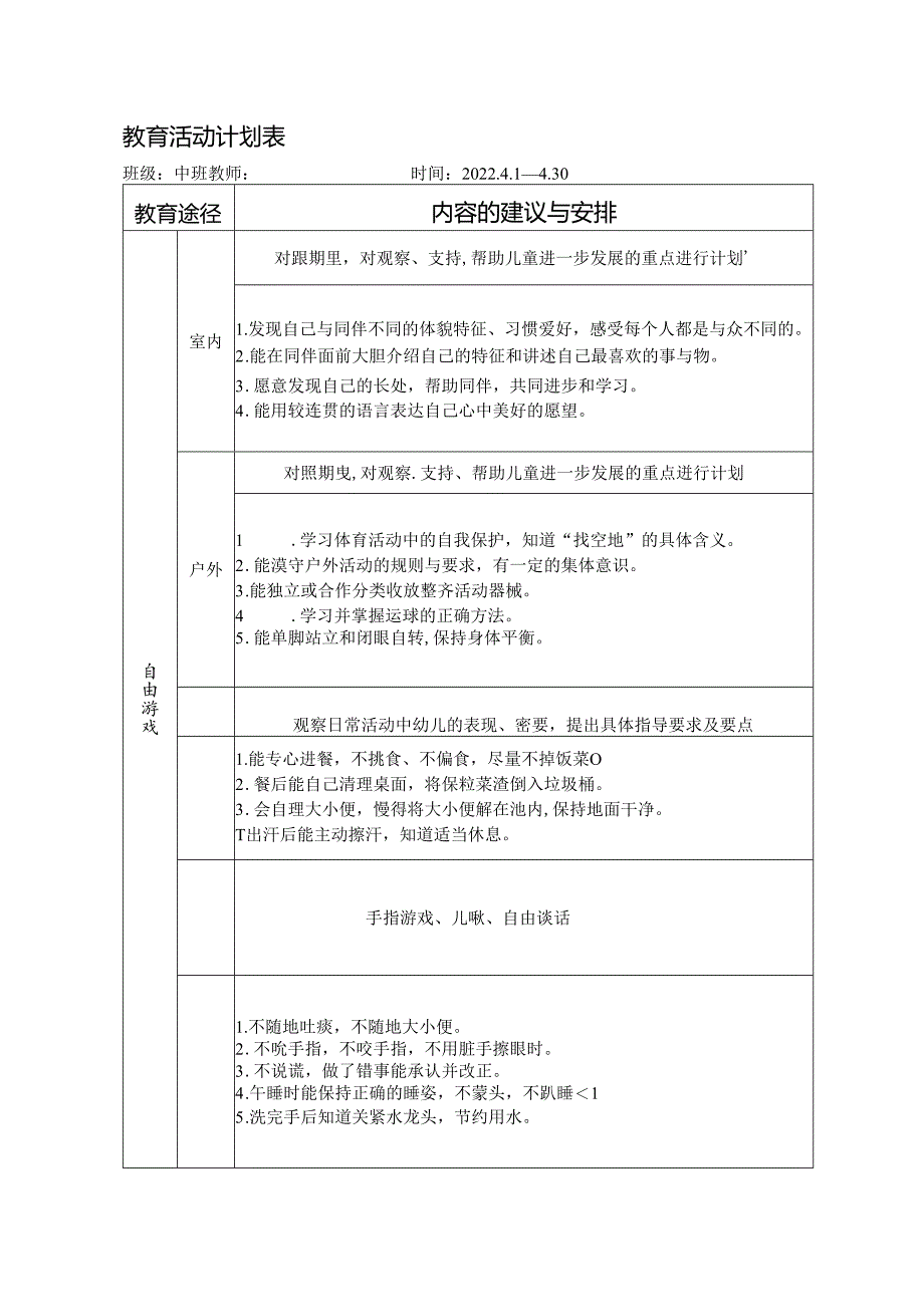 中班四月月计划.docx_第1页