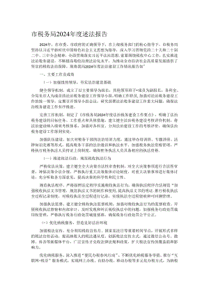 市税务局 2024 年度述法报告.docx
