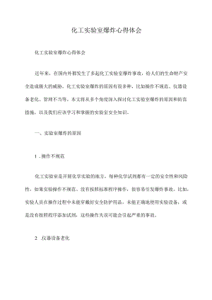 化工实验室爆炸心得体会.docx