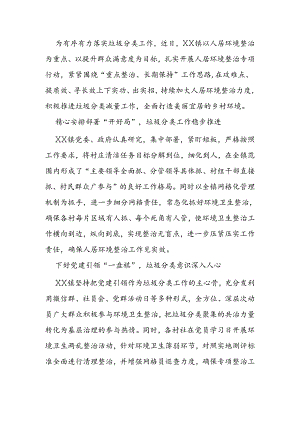 乡镇垃圾分类工作汇报.docx