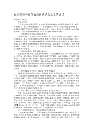 在新提拔干部任前集体谈话会议上的讲话.docx
