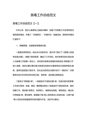禁毒工作总结范文.docx