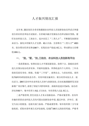 人才振兴情况汇报.docx