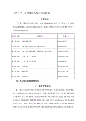 工期目标、工程进度计划及保证措施.docx
