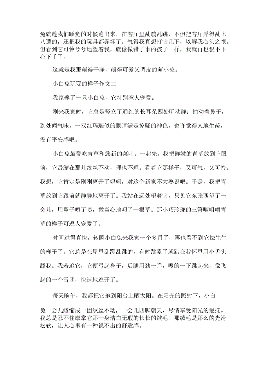 小白兔玩耍的样子作文.docx_第2页