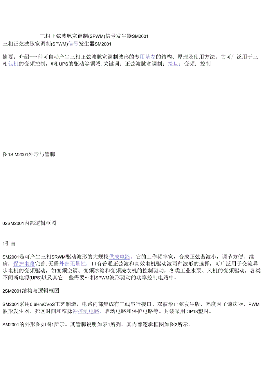 三相正弦波脉宽调制（SPWM）信号发生器SM2001.docx_第1页