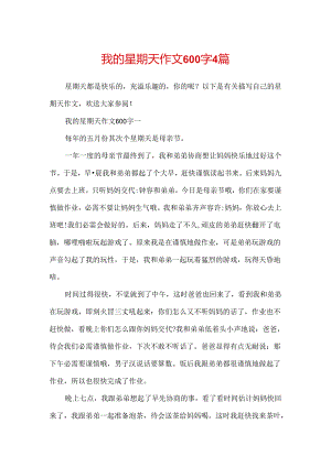 我的星期天作文600字4篇.docx