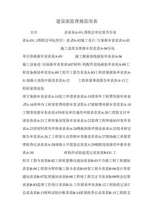 建设部监理规范用表.docx