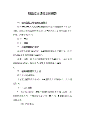 事中绩效监控报告2.docx