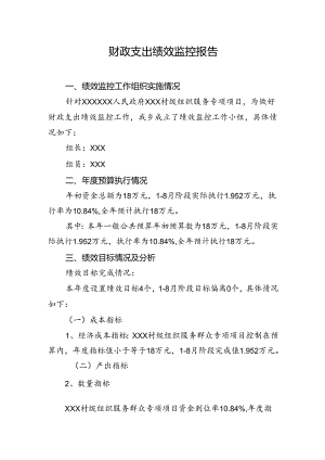 事中绩效监控报告 1.docx
