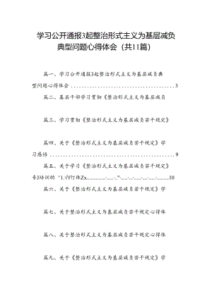 （11篇）学习公开通报3起整治形式主义为基层减负典型问题心得体会范文.docx