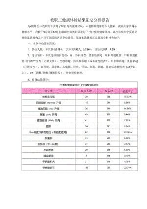 教职工健康体检结果汇总分析报告.docx