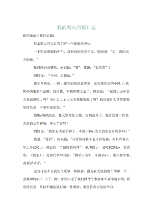 我的爬山历程日记.docx