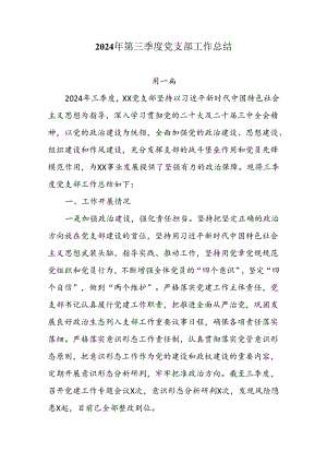 2024年第三季度党支部工作总结两篇.docx