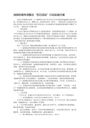 违规吃喝专项整治“百日活动”行动实施方案.docx