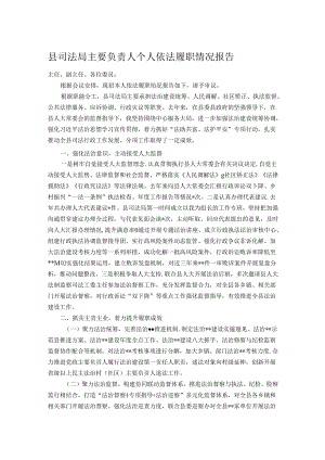 县司法局主要负责人个人依法履职情况报告.docx