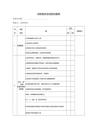 实验室安全检查自查表.docx
