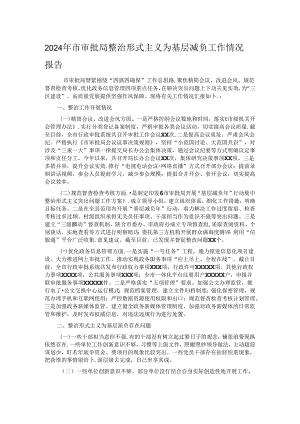 2024年市审批局整治形式主义为基层减负工作情况报告.docx