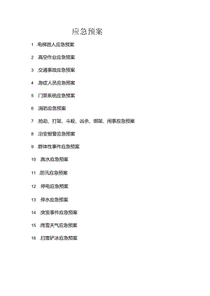 物业各种应急预案推荐.docx