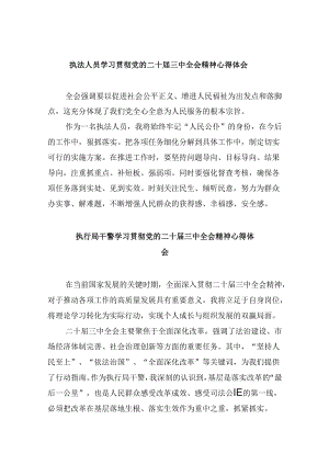 （11篇）执法人员学习贯彻党的二十届三中全会精神心得体会范文.docx