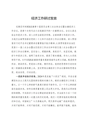 经济工作研讨发言.docx