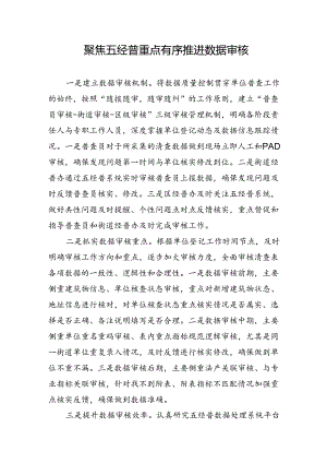 聚焦五经普重点+有序推进数据审核.docx